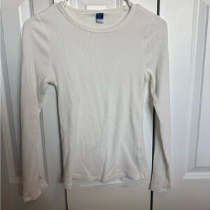 Old Navy White Ribbed Tee